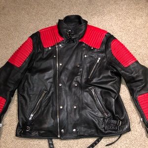 Mason and Cooper Empire Leather Moto Jacket 3XL